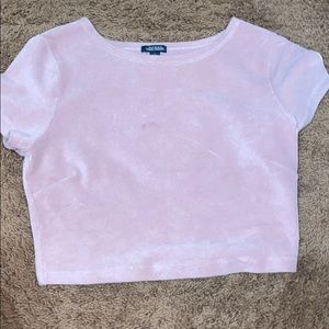Pink Wild Fable Suede/Velvet Crop Top